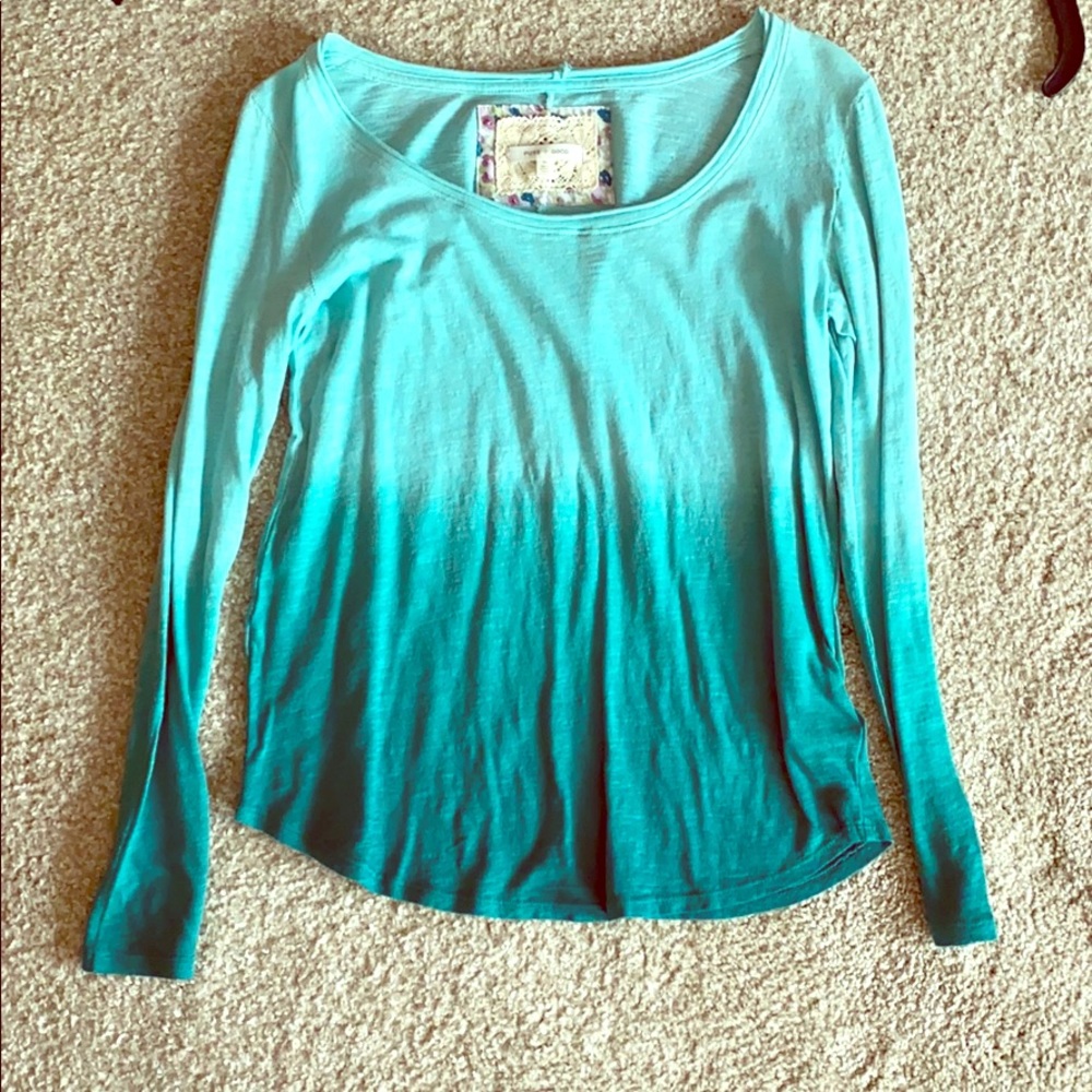 Anthropologie Ombré Long Sleeve Tee